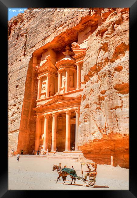 The Treasury at Petra, Jordan. Framed Print by David Birchall