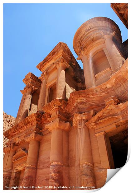 The Treasury at Petra, Jordan. Print by David Birchall