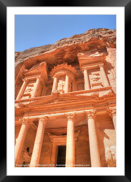 The Treasury at Petra Framed Mounted Print by David Birchall