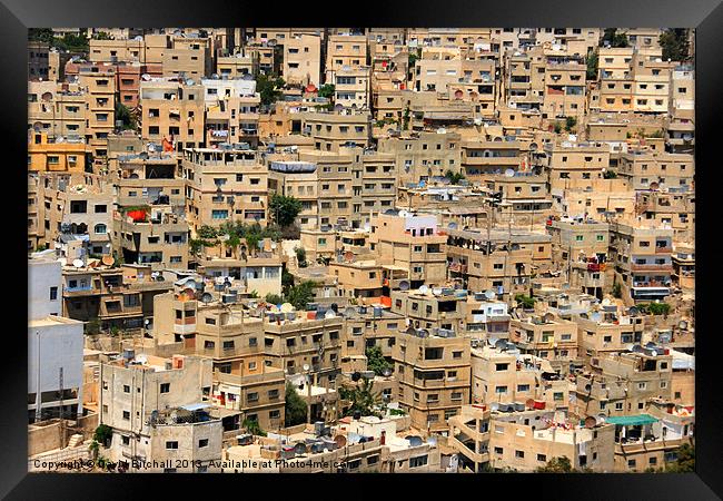 Residential Area in Amman, Jordan Framed Print by David Birchall
