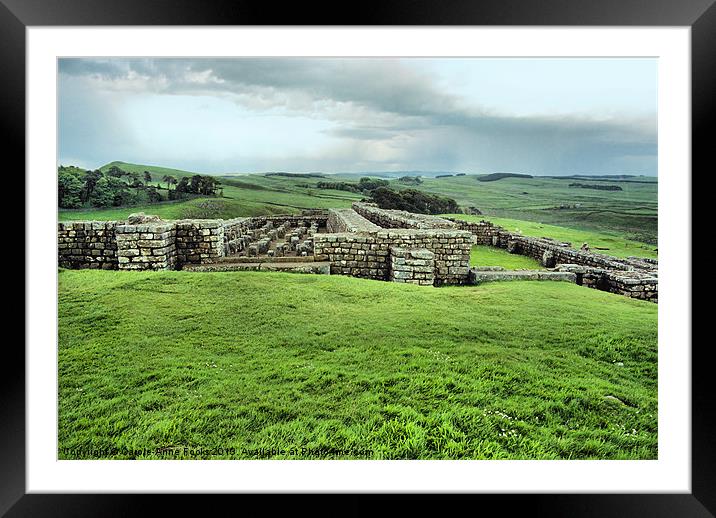 Fort Ruins Along Hadrians Wall Framed Mounted Print by Carole-Anne Fooks