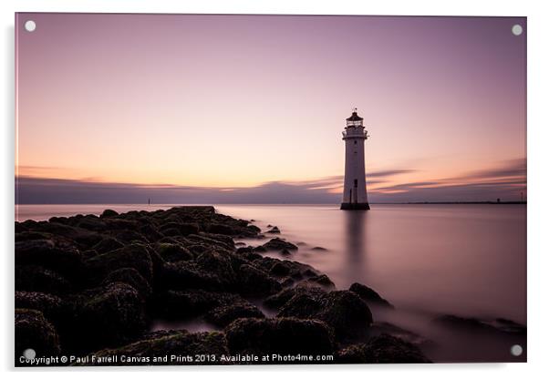 New Brighton dusk Acrylic by Paul Farrell Photography