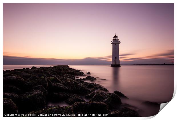 New Brighton dusk Print by Paul Farrell Photography