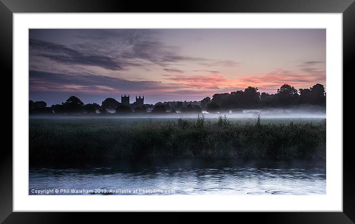 Misty Minster Meadow Framed Mounted Print by Phil Wareham