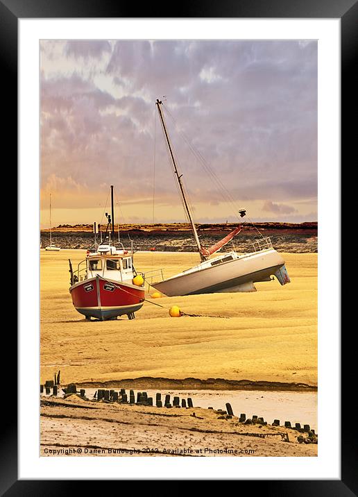 Tides Out Framed Mounted Print by Darren Burroughs