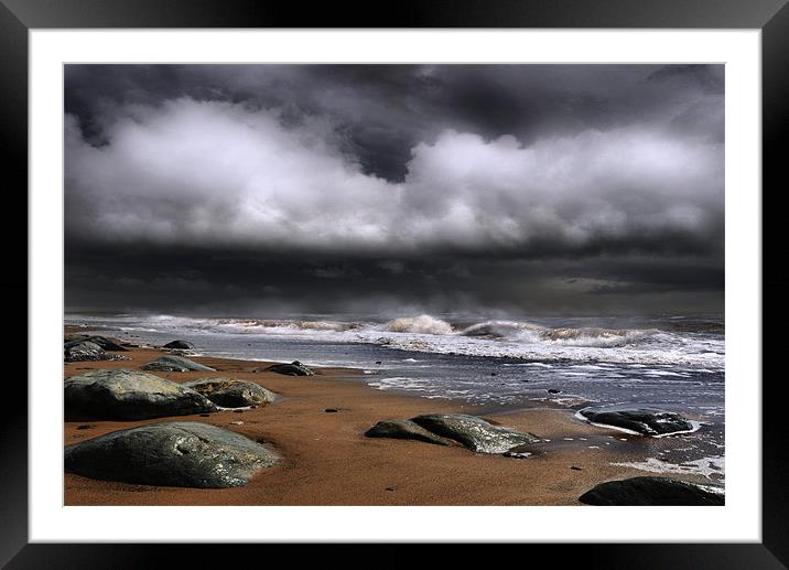 Storm over the coast Framed Mounted Print by Robert Fielding