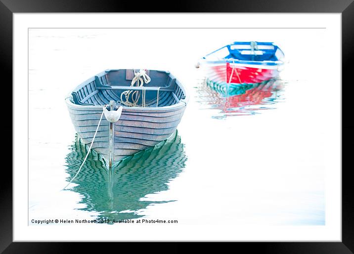 Two Boats Framed Mounted Print by Helen Northcott
