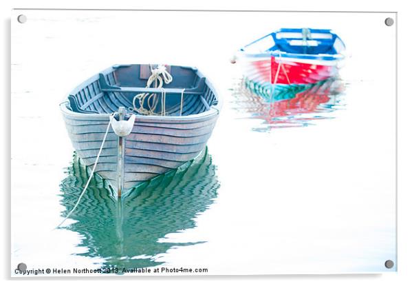 Two Boats Acrylic by Helen Northcott