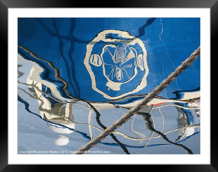 Blue Reflections Framed Mounted Print by Jennifer Henderson