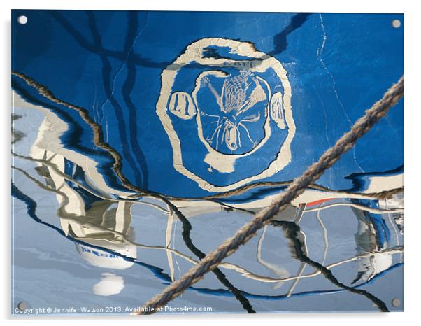 Blue Reflections Acrylic by Jennifer Henderson