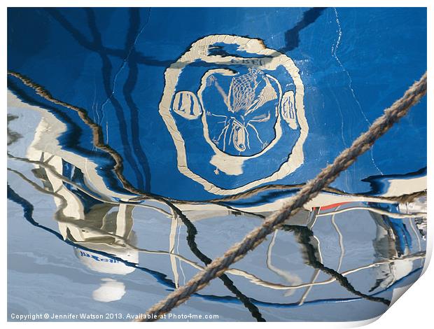 Blue Reflections Print by Jennifer Henderson