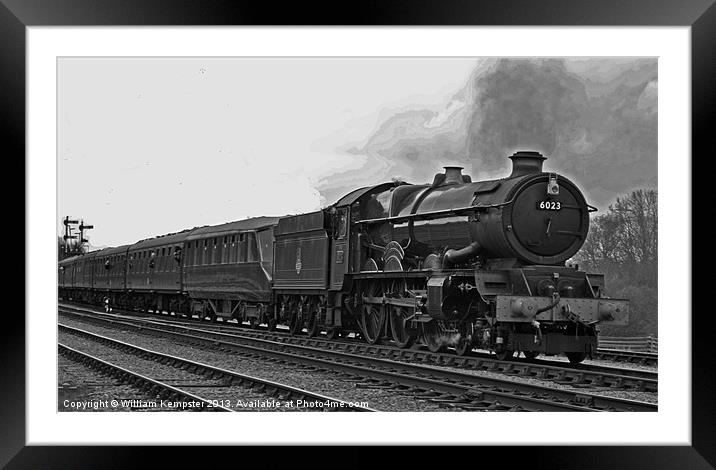 GWR King Class No 6023 King Edward II Framed Mounted Print by William Kempster