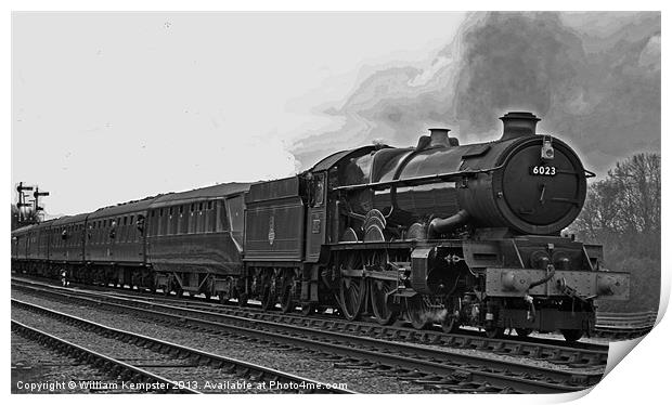 GWR King Class No 6023 King Edward II Print by William Kempster