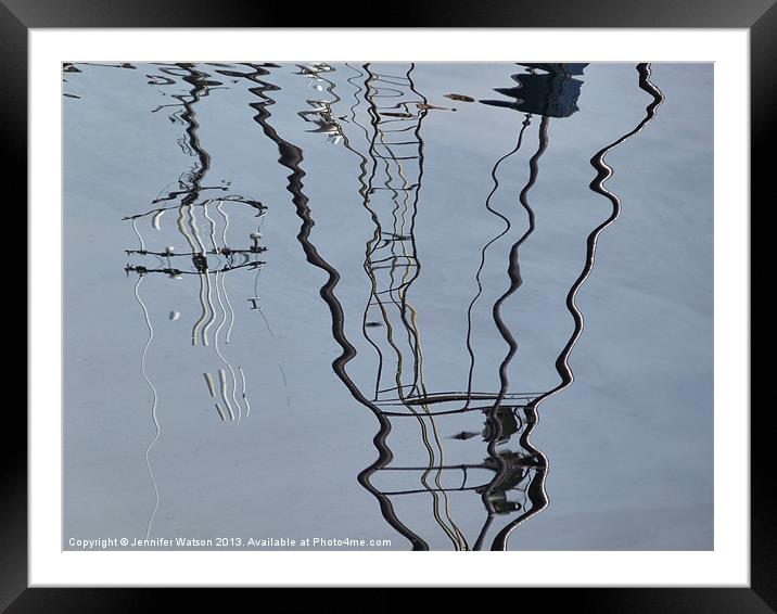 Harbour Reflections 2 Framed Mounted Print by Jennifer Henderson