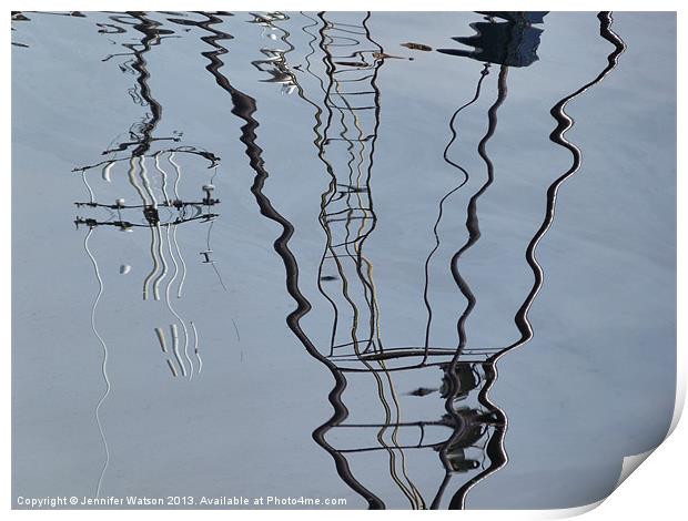 Harbour Reflections 2 Print by Jennifer Henderson