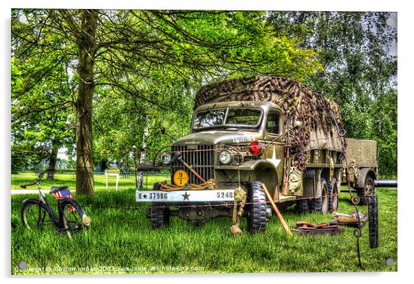 american army truck Acrylic by clayton jordan