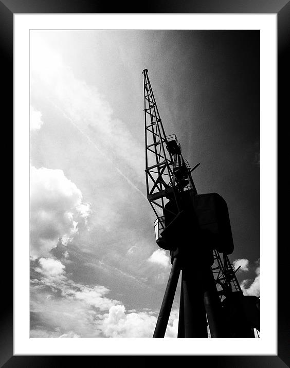 Dock Crane Framed Mounted Print by Colin Richards