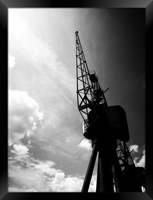 Dock Crane Framed Print by Colin Richards