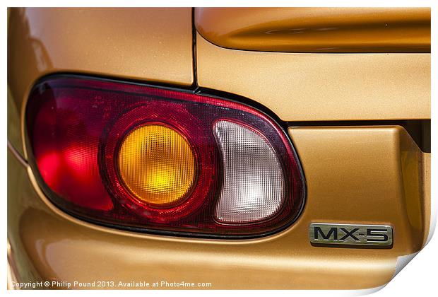 Mazda MX5 Car Print by Philip Pound