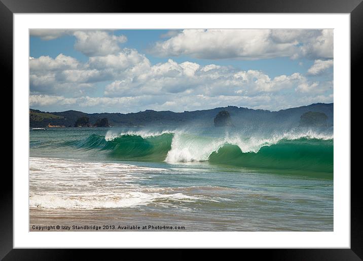 Hahei beach, North Island, New Zealand Framed Mounted Print by Izzy Standbridge