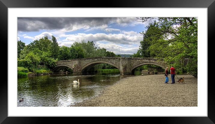 Bridge across the River Eamont Framed Mounted Print by Tom Gomez