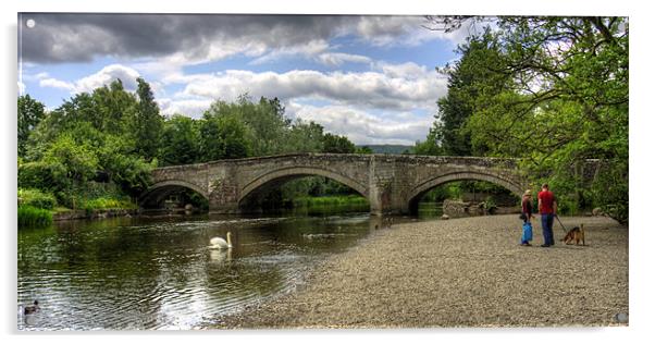 Bridge across the River Eamont Acrylic by Tom Gomez