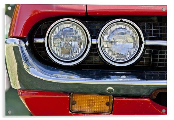 Car Headlamps Acrylic by Philip Pound