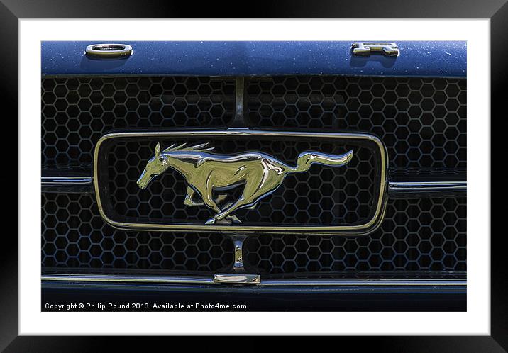 Ford Mustang Car Framed Mounted Print by Philip Pound