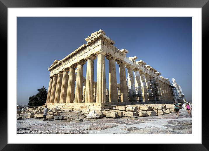 The Parthenon Framed Mounted Print by Rob Hawkins