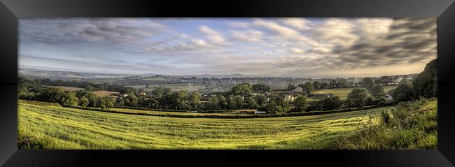 Panoramic of Narbeth Framed Print by Simon West