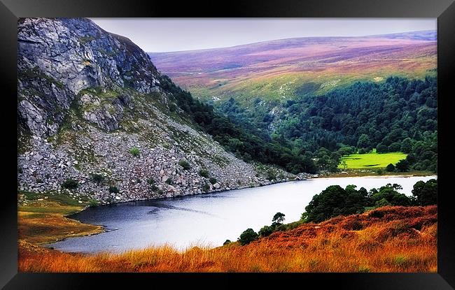 Mountainy Sapphire. Lough Tay. Ireland Framed Print by Jenny Rainbow