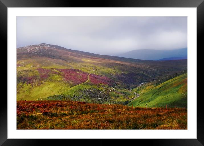 Light Over Wicklow Hills. Ireland Framed Mounted Print by Jenny Rainbow