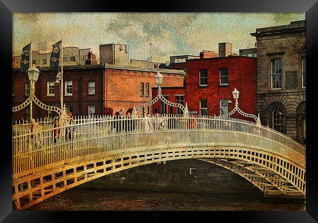 Irish Venice. Streets of Dublin. Painting Collecti Framed Print by Jenny Rainbow