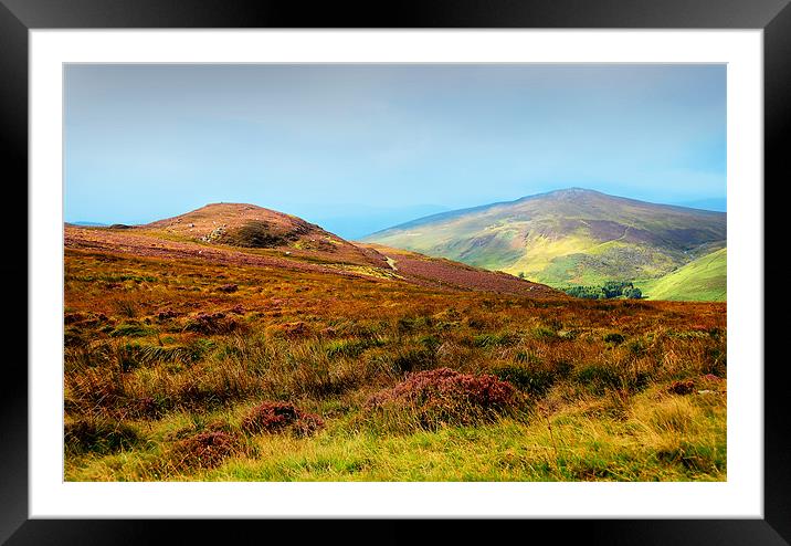 Multicolored Hills of Wicklow I. Ireland Framed Mounted Print by Jenny Rainbow
