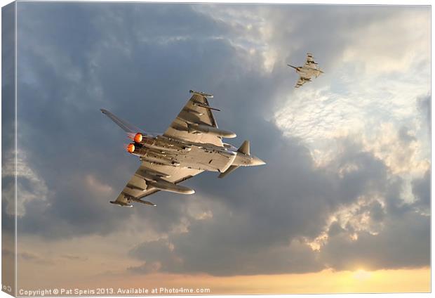 RAF Typhoon - Evensong Canvas Print by Pat Speirs