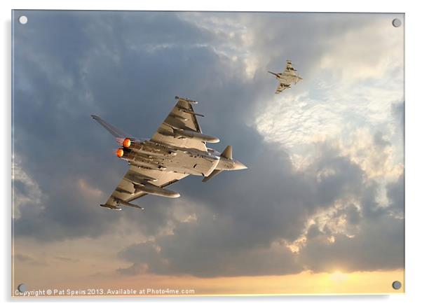 RAF Typhoon - Evensong Acrylic by Pat Speirs