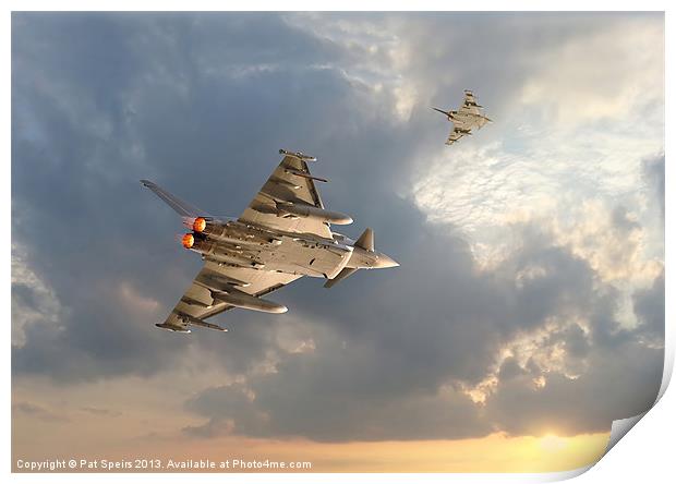 RAF Typhoon - Evensong Print by Pat Speirs