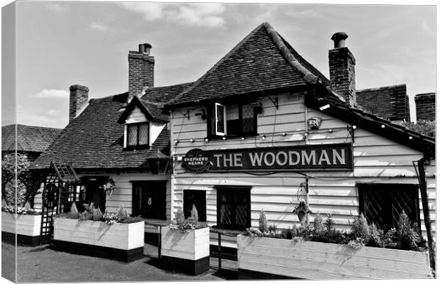 The Woodman Pub Canvas Print by David Pyatt