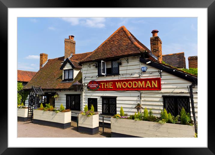 The Woodman Pub Framed Mounted Print by David Pyatt