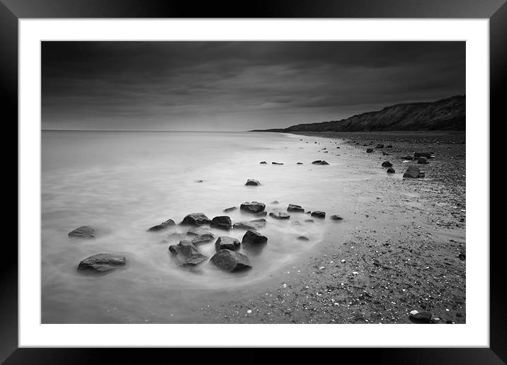 Mappleton beach Framed Mounted Print by Leon Conway