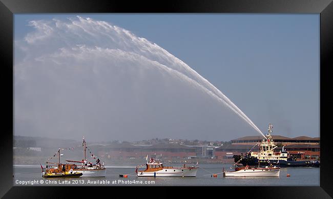 Fire on the Medway Framed Print by Chris Latta