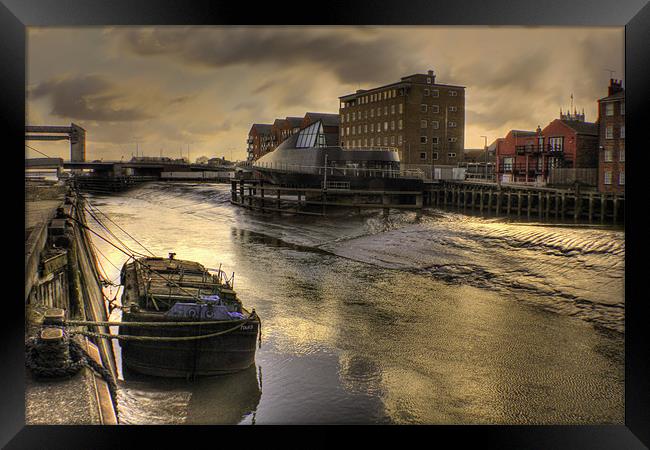 River Hull Dusk  2013 Framed Print by Martin Parkinson