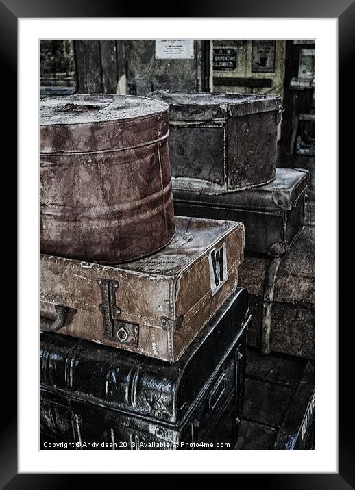 Left luggage Framed Mounted Print by Andy dean