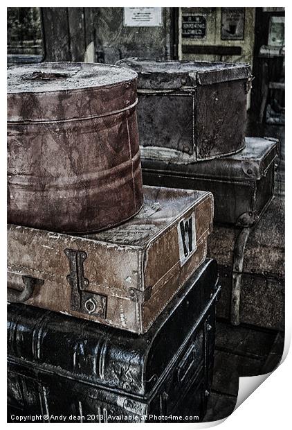Left luggage Print by Andy dean