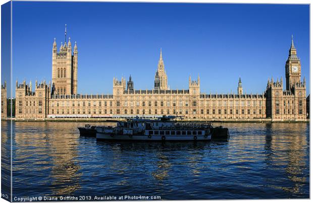 The Houses of Parliament Canvas Print by Diane Griffiths