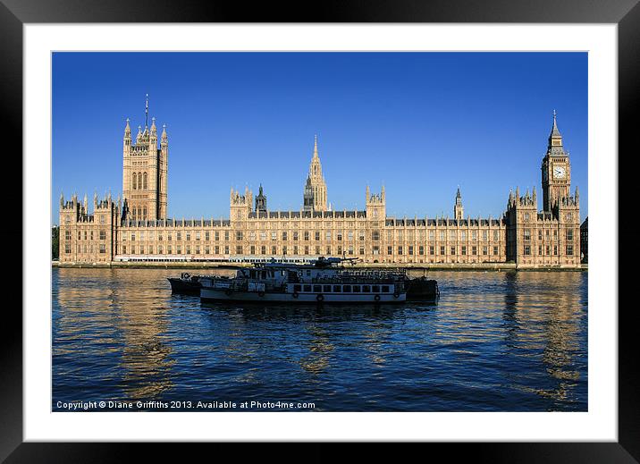 The Houses of Parliament Framed Mounted Print by Diane Griffiths