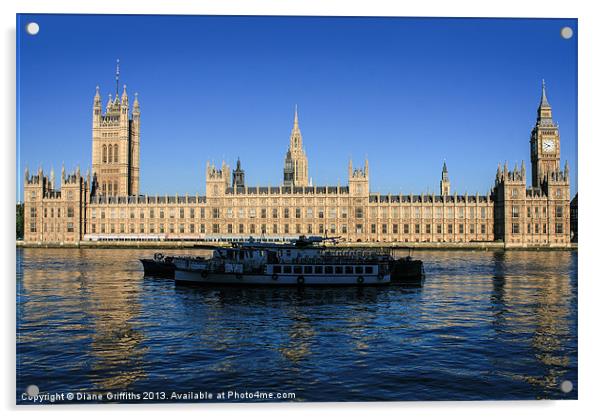 The Houses of Parliament Acrylic by Diane Griffiths