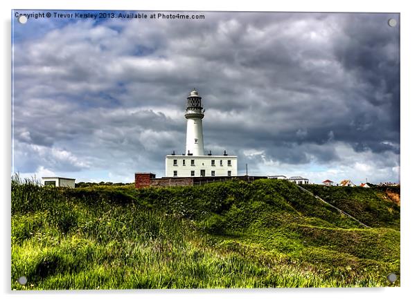 Flamborough Head Lighthouse Acrylic by Trevor Kersley RIP