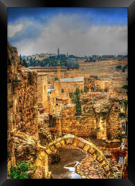 Jerusalems Old City Framed Print by Michael Braham