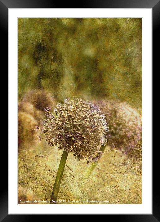 Painted Pom Pom Framed Mounted Print by Michelle Orai
